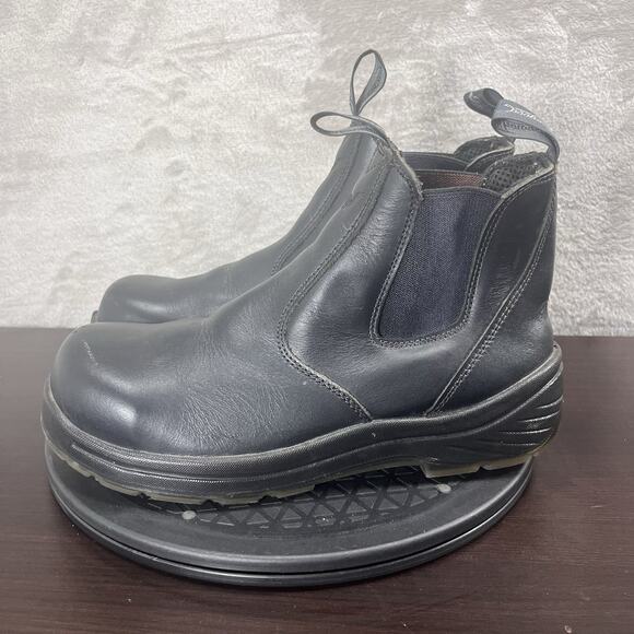 Thorogood Womens Size 9M Station Chelsea Work Shoe Black Leather Slip On Boots - Picture 3 of 10